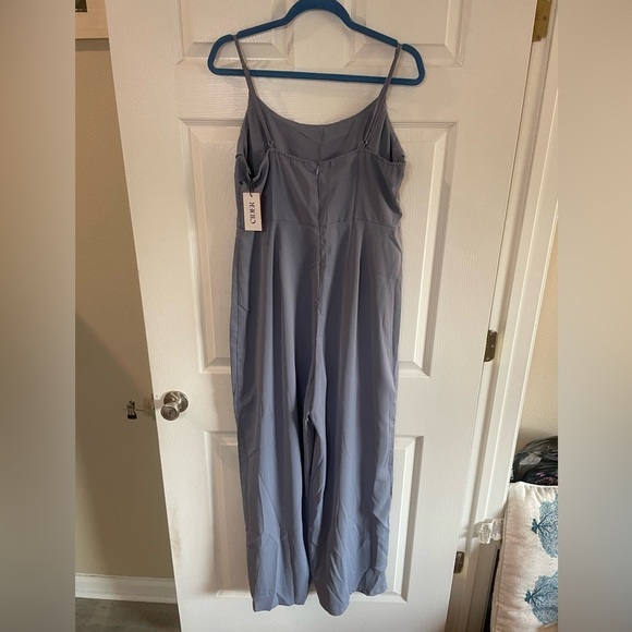 NWT Cider Petrol blue cowl neck wide leg jumpsuit from size XL - Picture 9 of 11